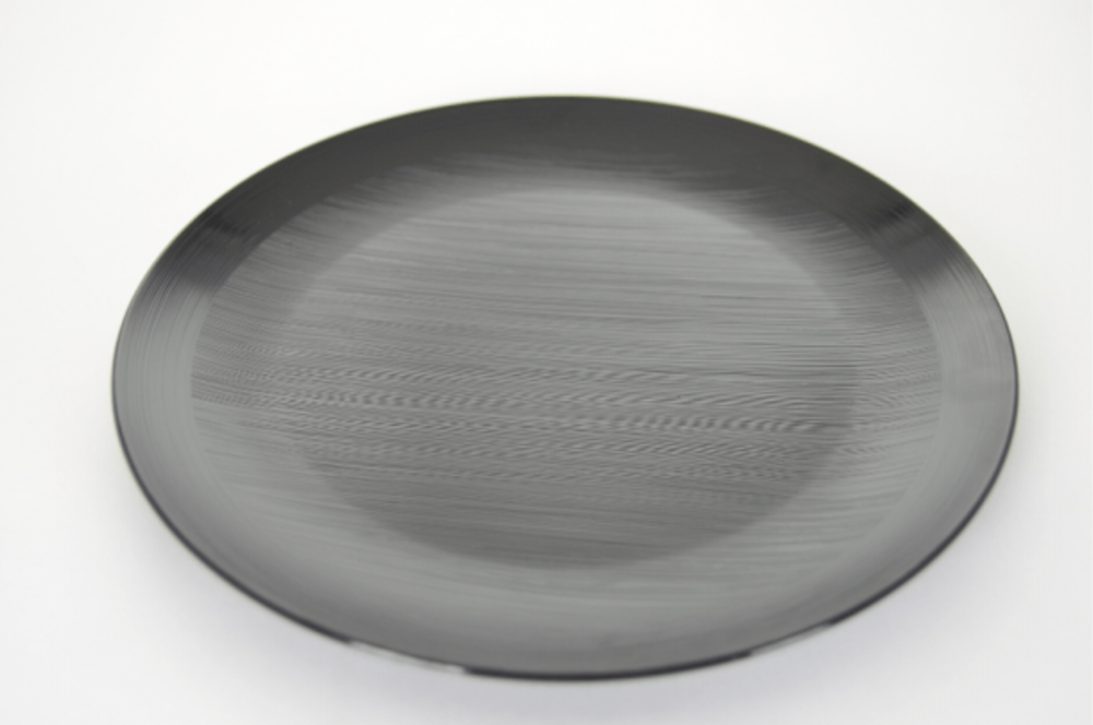 刷毛目 平皿 黒